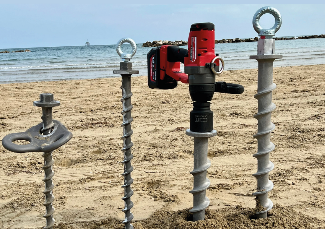 Bodenbefestigung am Strand