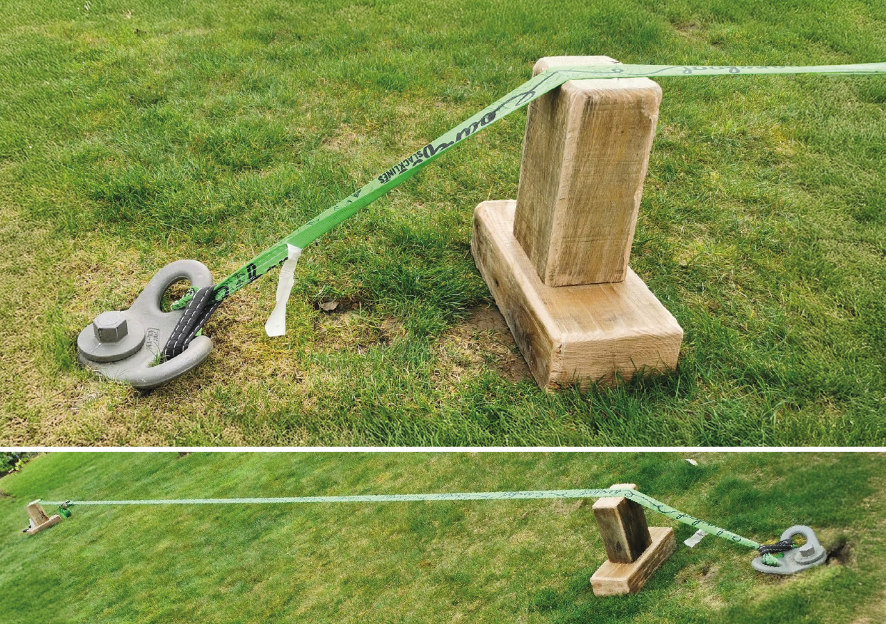 Slackline trifft auf Erdschraube - Smarte Verankerung im Garten