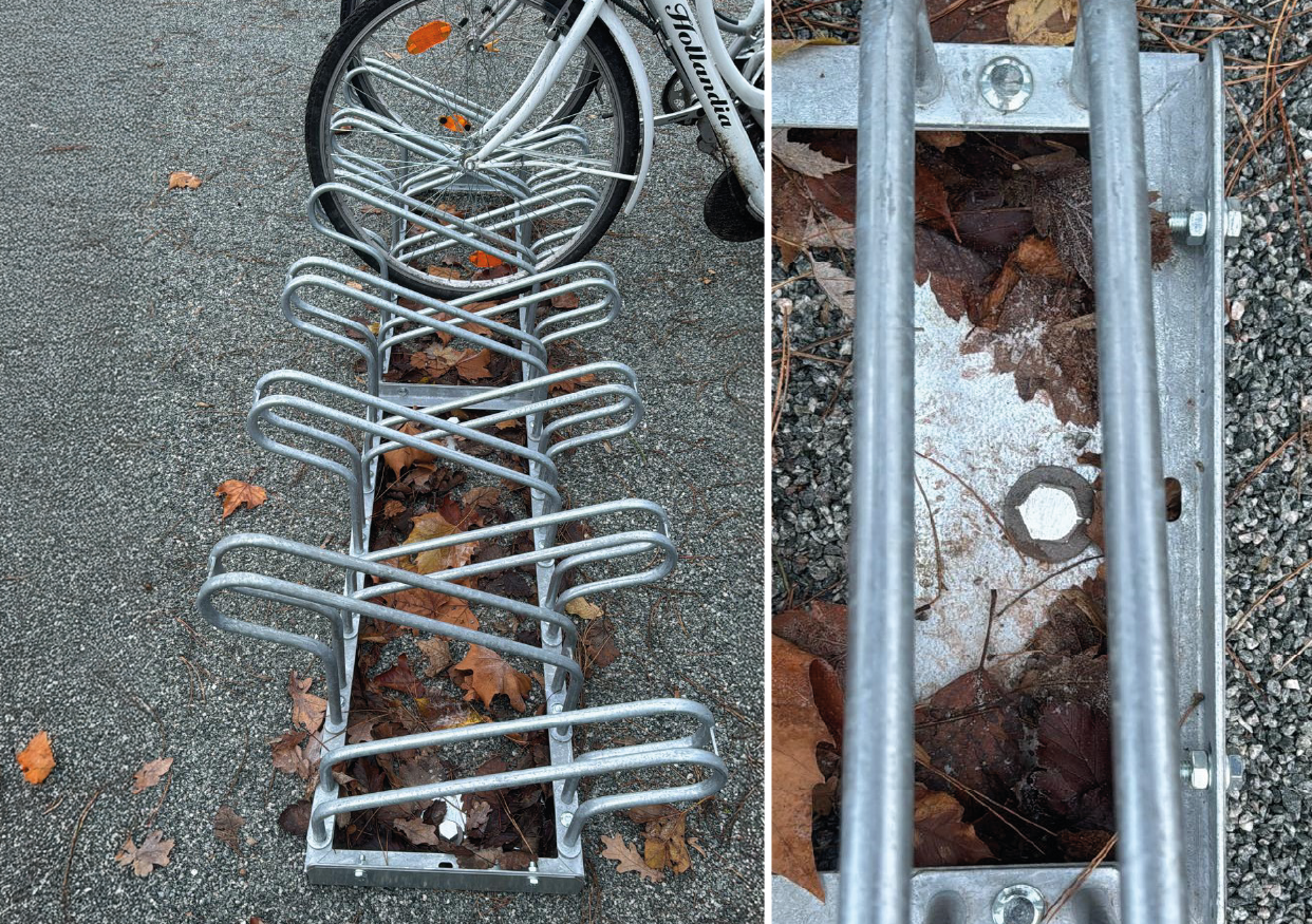 Stabile Befestigung eines Fahrradständers mit Erdschraube