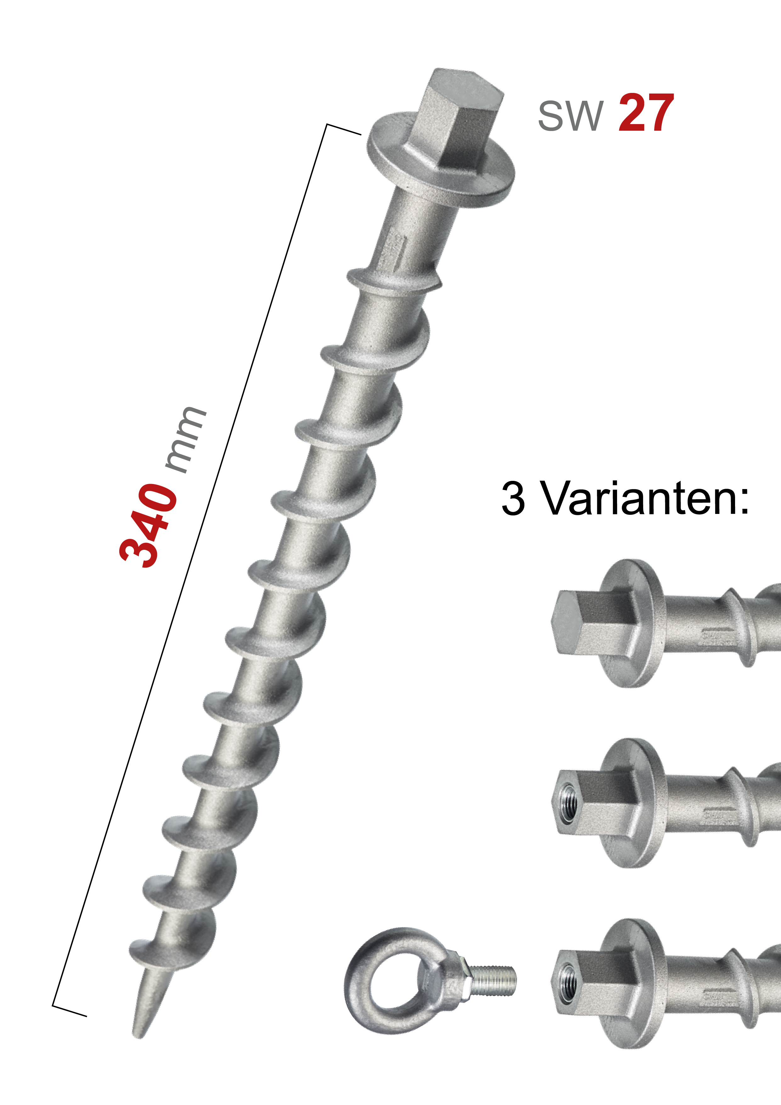 SLOG-X Erdschraube ES340-SW27