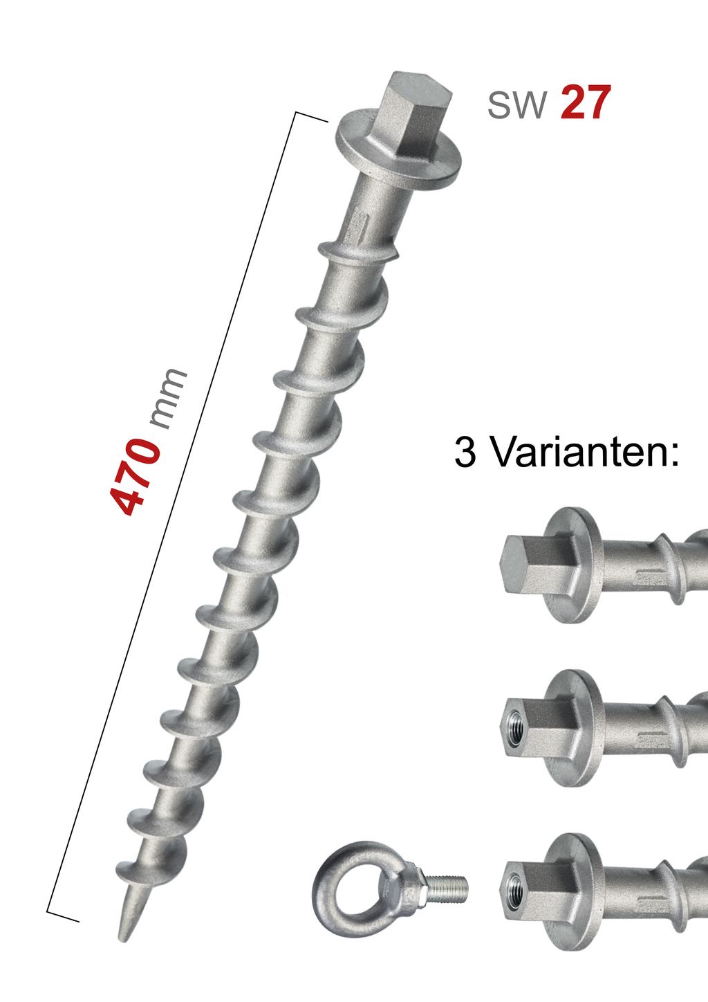 SLOG-X Erdschraube ES470-SW27