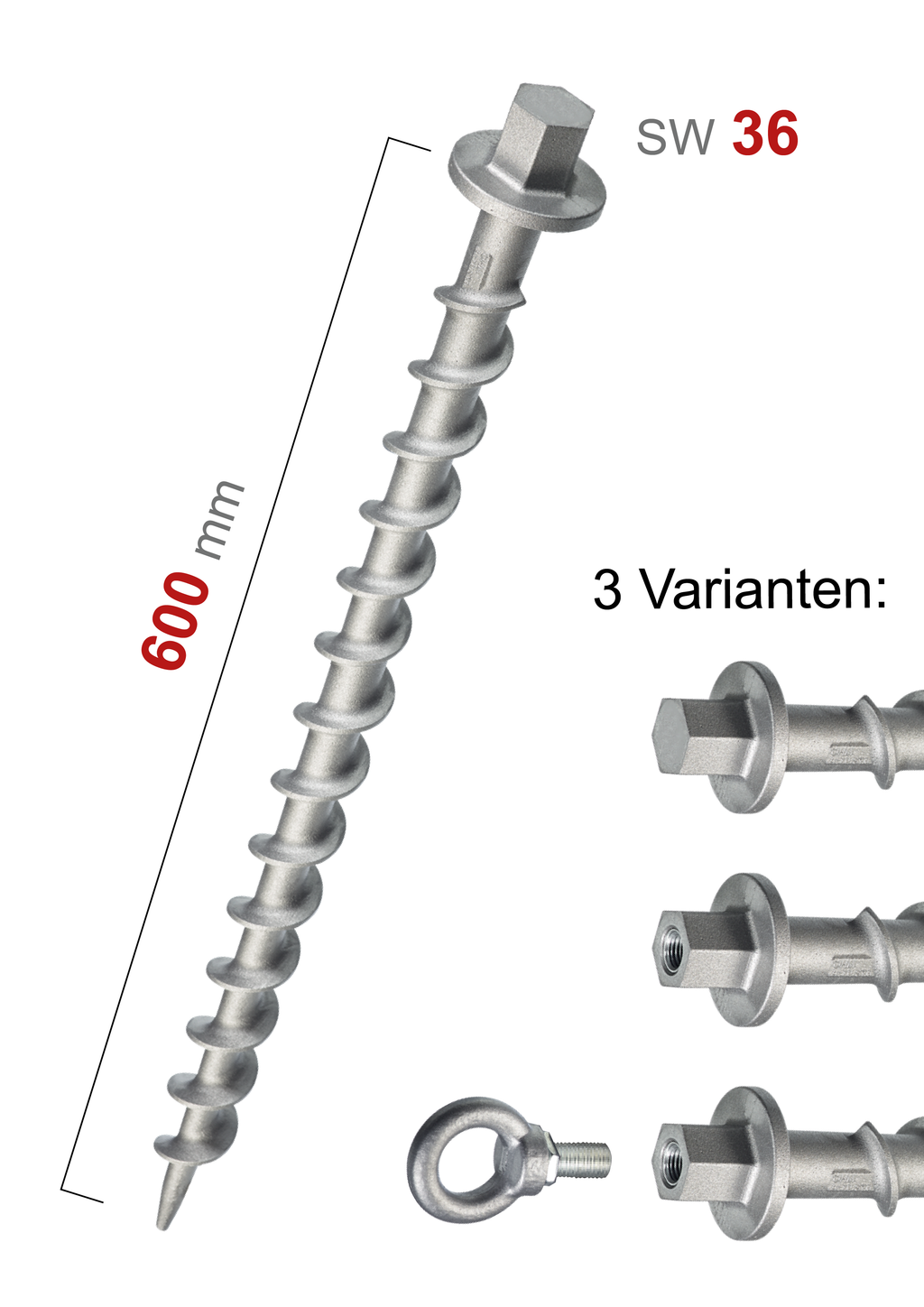 SLOG-X Erdschraube ES600-SW36