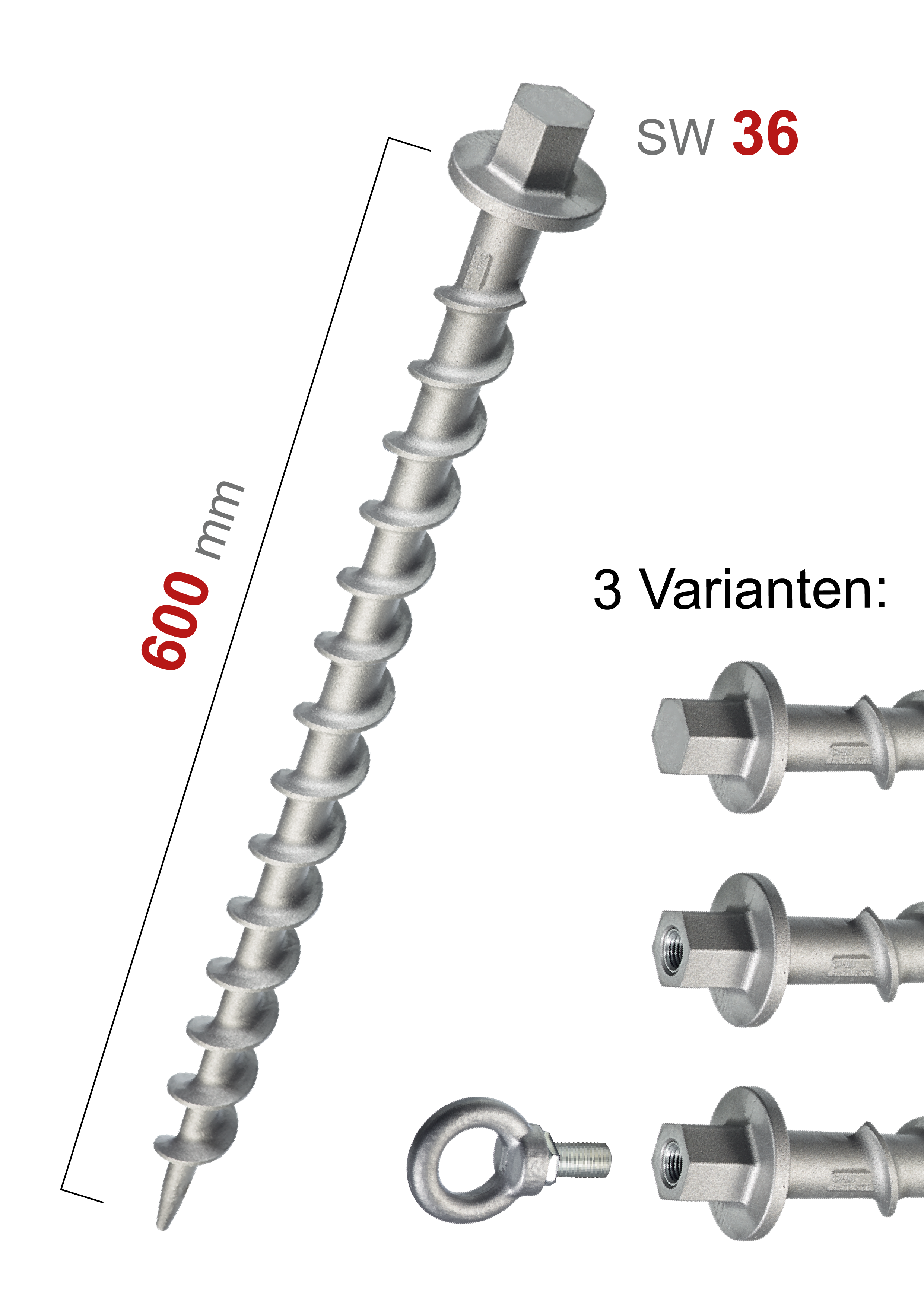 SLOG-X Erdschraube ES600-SW36